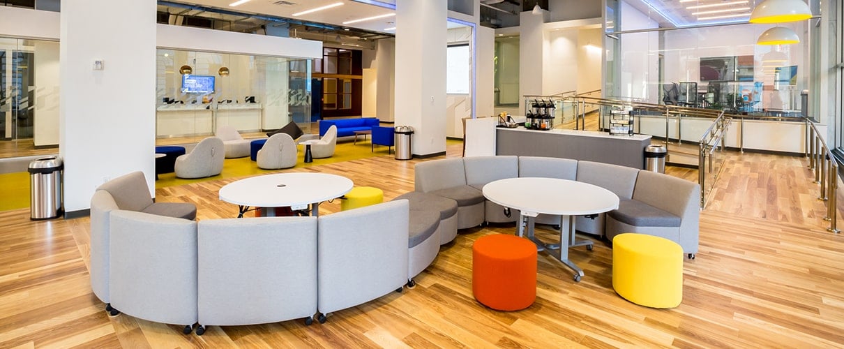 First Financial Bank open community work space and innovation hub located at 4th & Vine in Cincinnati Ohio