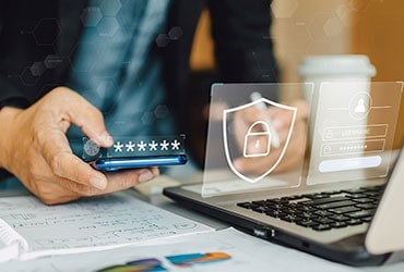 A smartphone with a secure password