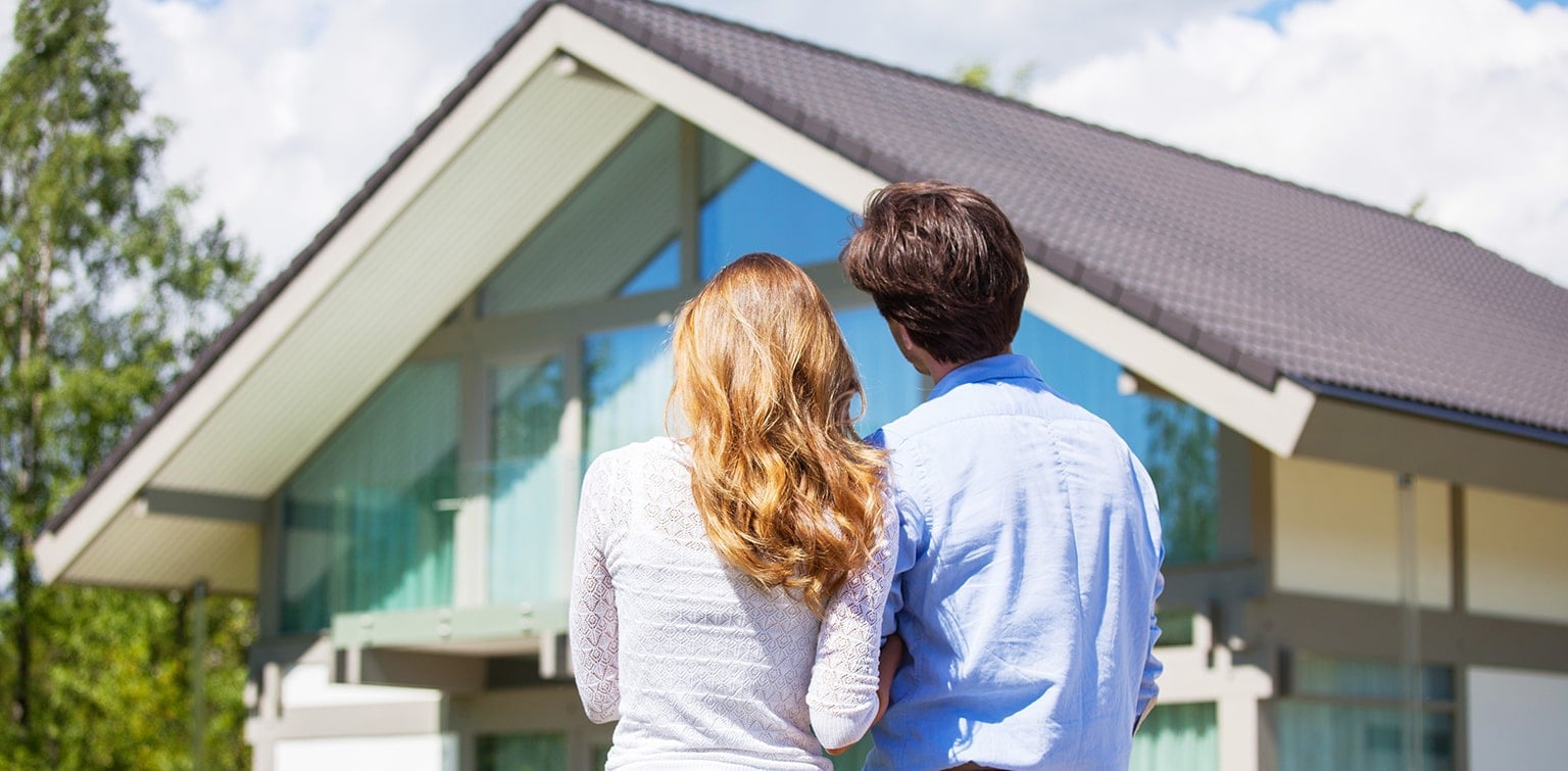 Couple look at potential new home