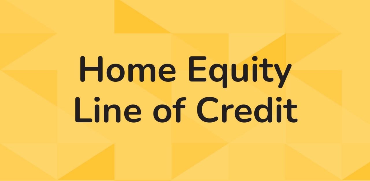 "Home Equity Line of Credit" on a gold tessellated background