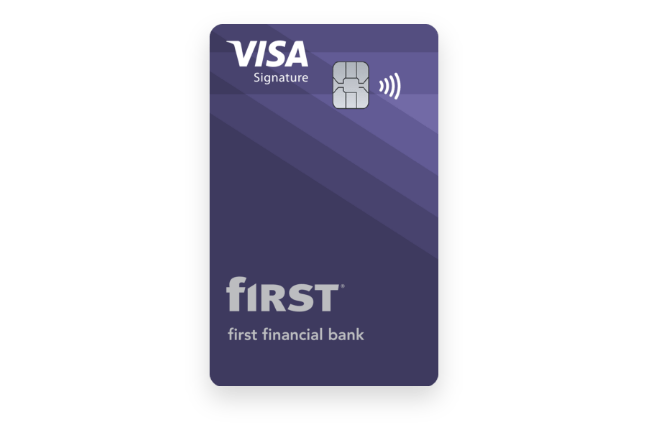 First Financial Bank's Visa Signature credit card