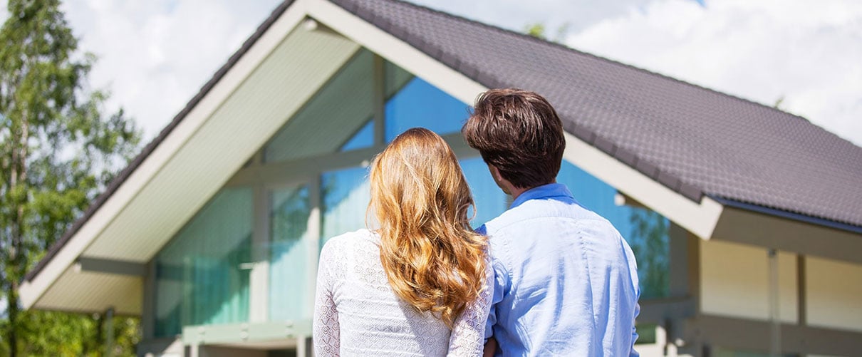 Couple looking at potential new home