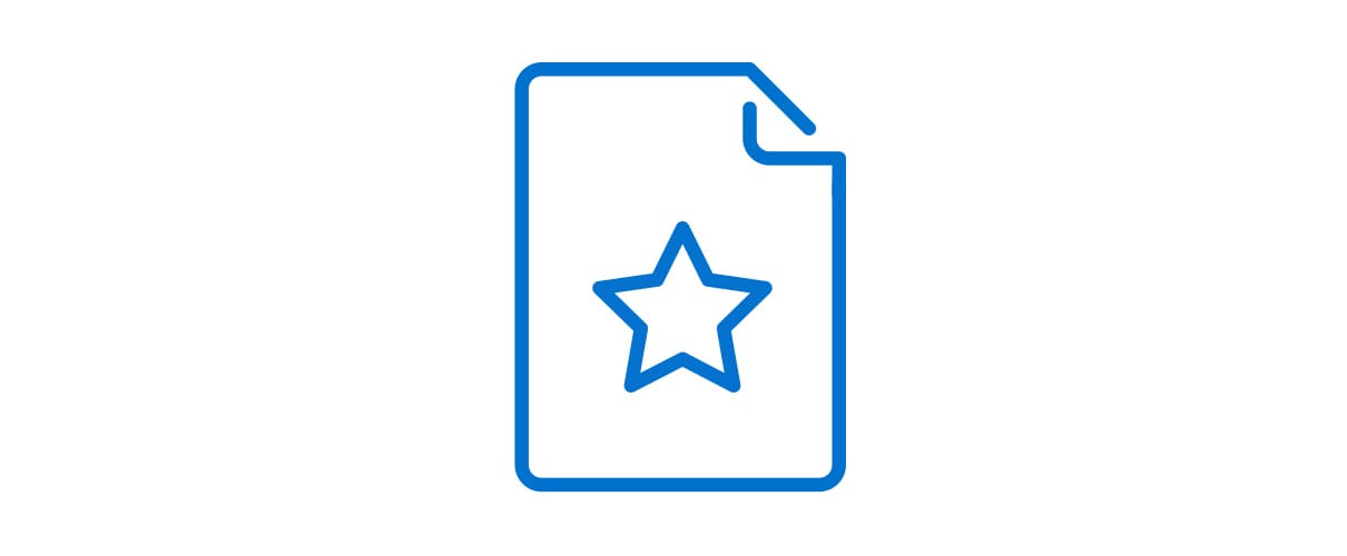 Illustration of a page with a start in the center
