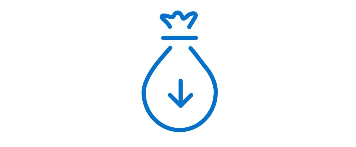 Illustration of a money bag with a dollar sign
