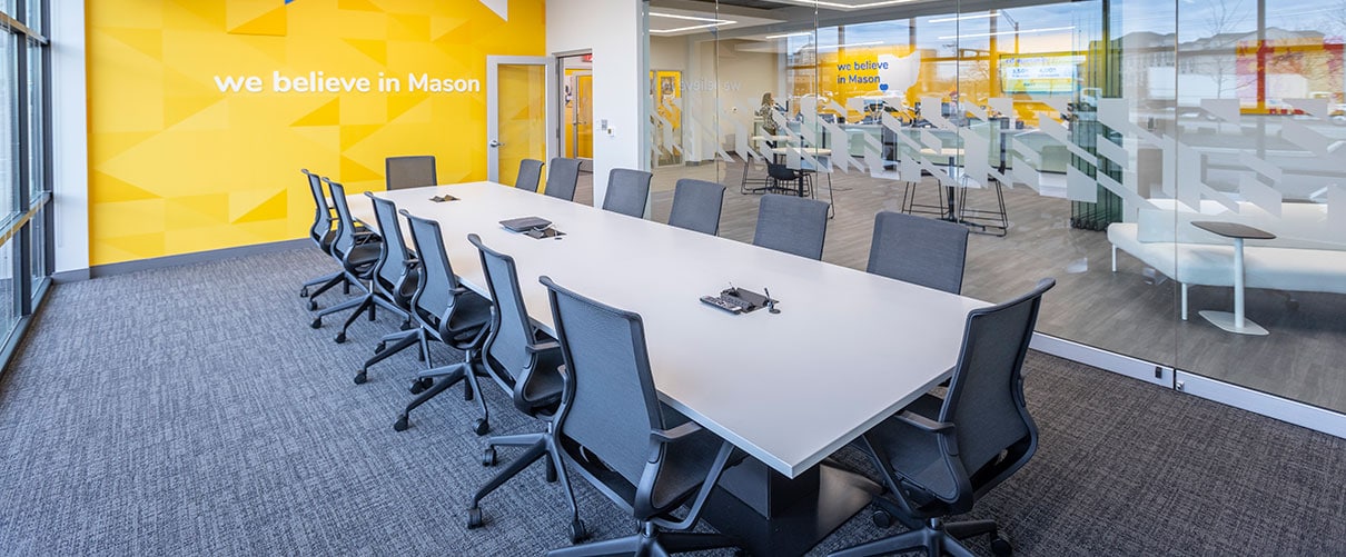 Interior of a conference room at First Financial's Mason, OH location