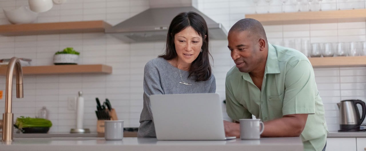 A couple assesses their future financial prospects and conducts financial planning