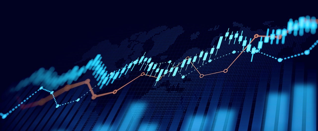 Digital display showing financial data