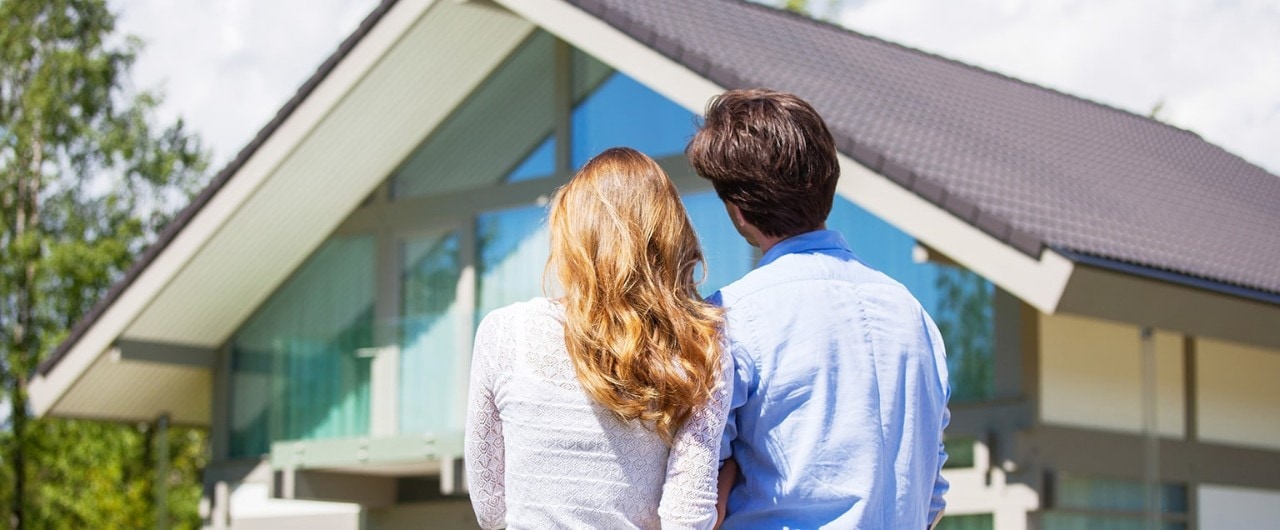 Couple look at potential new home