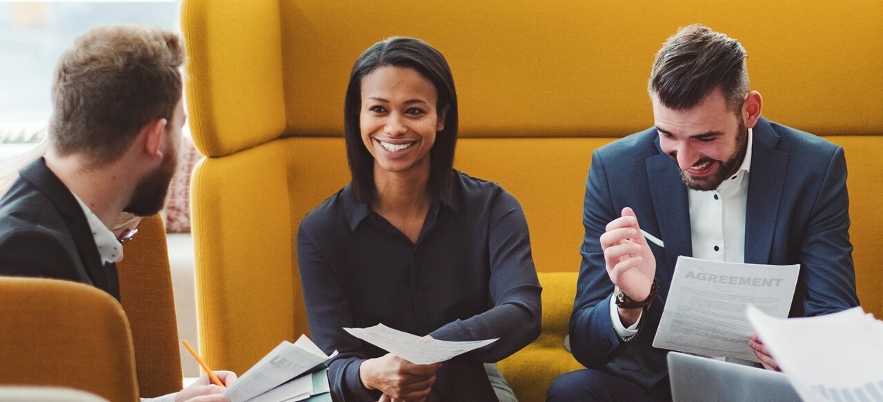 Diverse group of professionals at business meeting